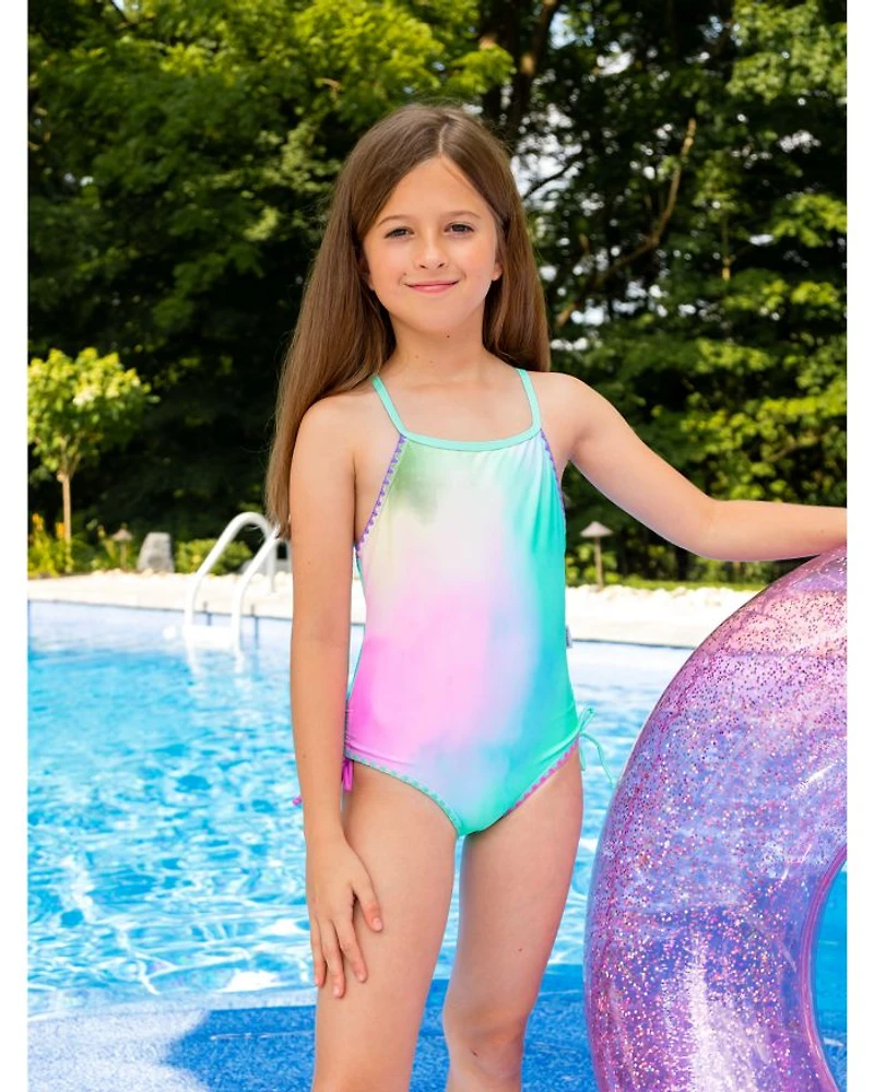 Girls' Jasmira Printed One Piece Swimsuit - Little Kid, Big Kid