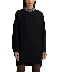 Embellished Neck Dress