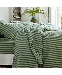 Pembroke Stripe Linen Blend Flat Sheet
