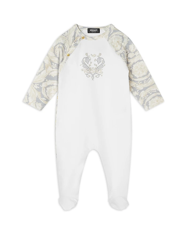 Versace Unisex Barocco Stretch Jersey Footie - Baby