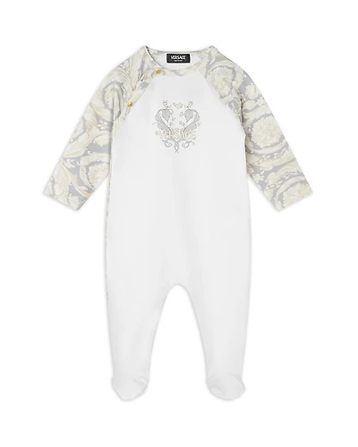Versace Unisex Barocco Stretch Jersey Footie - Baby