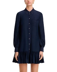 Lelaina Button Front Shift Dress