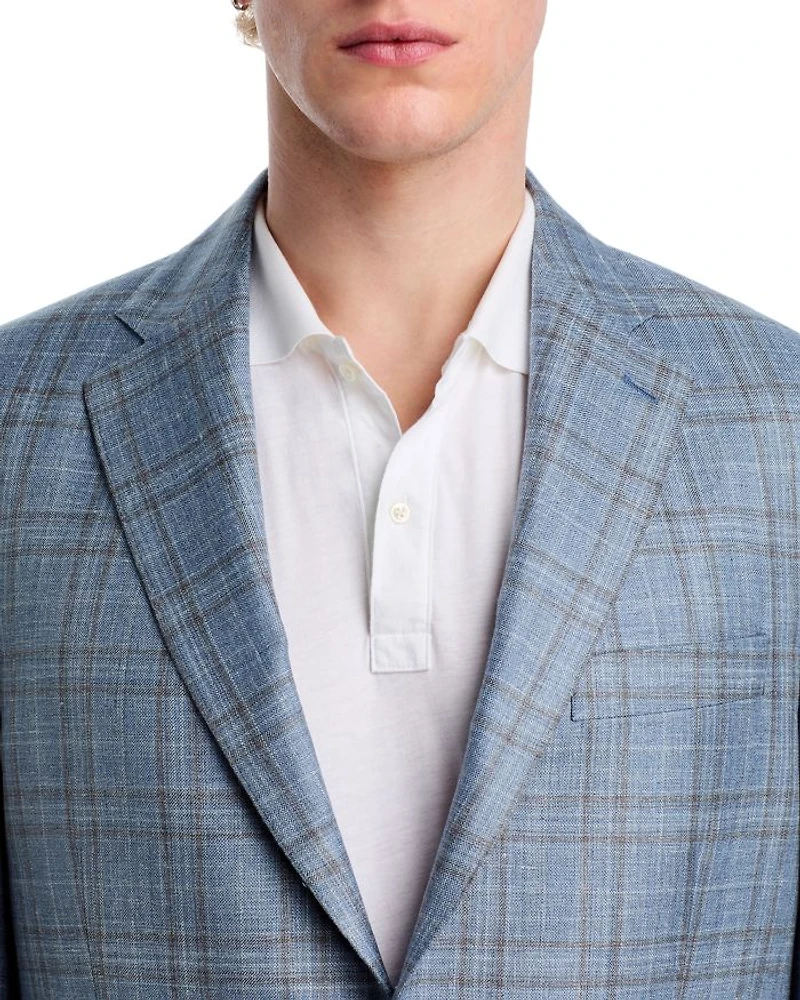 Loro Piana Wool, Silk & Linen Fabric Slim Fit Unstructured Sport Coat