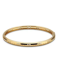 18K Yellow Gold Icon Logo Double G Cut Out Bangle Bracelet