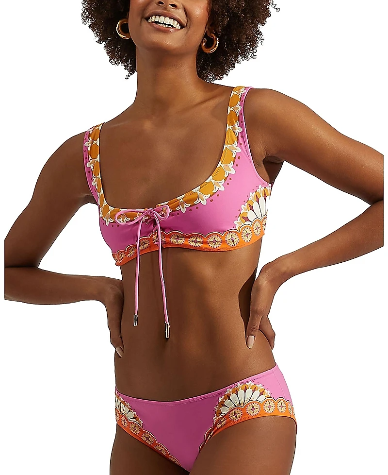 La DoubleJ Sunset Bikini Top (Placee) Napoli Plates Placee Pink