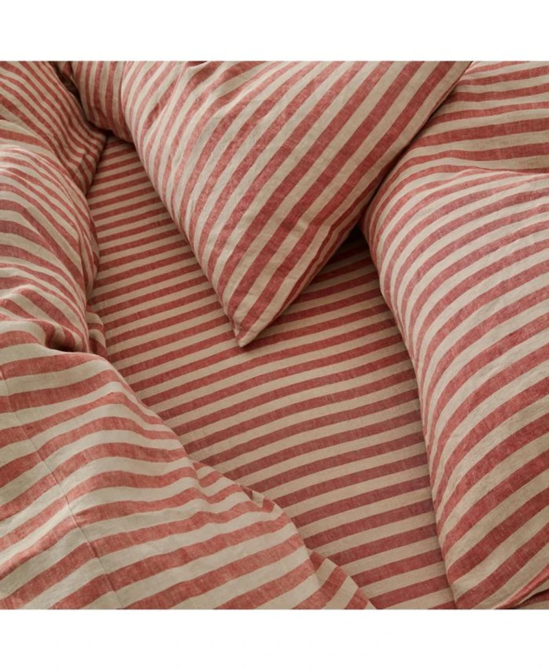 Pembroke Stripe Linen Blend Fitted Sheet, King