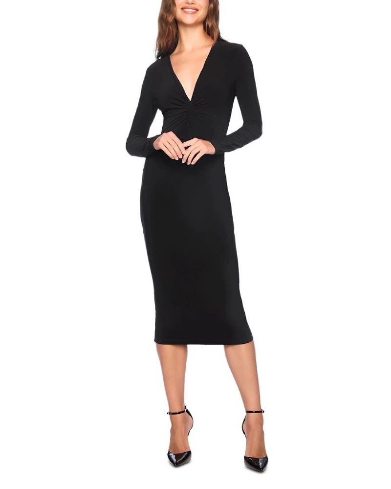 Twist Front Midi Dress