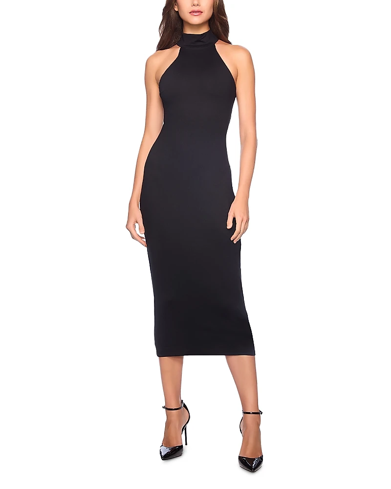 Susana Monaco Mock Neck Midi Dress