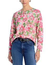 C by Bloomingdale's Cashmere Spring Floral Crewneck Sweater - Exclusive