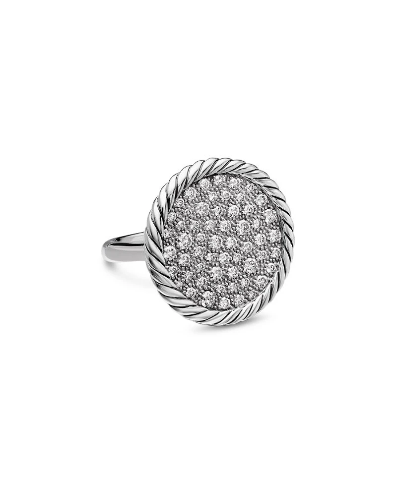 Sterling Silver DY Elements® Pavé Diamond Ring