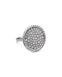 Sterling Silver DY Elements® Pavé Diamond Ring