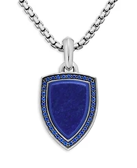 Shield Amulet with Lapis Lazuli and Pavé Sapphires