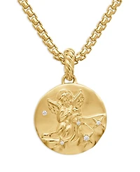 18K Yellow Gold Diamond Zodiac Amulet Pendant