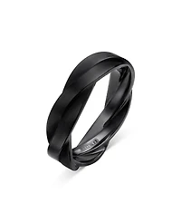 Men's DY Helios Band Ring Black Titanium, 6mm