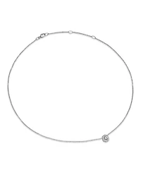 Sterling Silver Petite Infinity Pendant Necklace with Diamonds, 17"