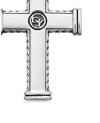 Men's Chevron Cross Pendant in Sterling Silver