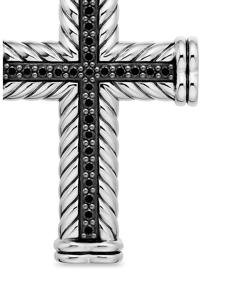 Men's Chevron Cross with Black Diamonds