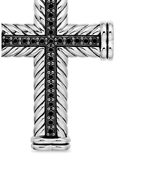 Men's Chevron Cross with Black Diamonds