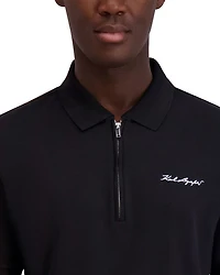 Half Zip Signature Logo Polo Shirt