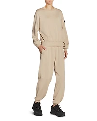 Smocked Hem Sweatshirt