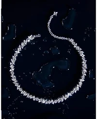 Illuminate Choker Necklace in 14K White Gold, 35.75ctw Mixed Shaped Lab Grown Diamonds, 15.5"