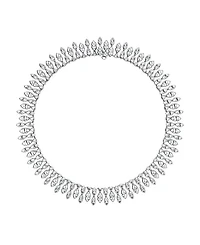 Trillion Cascade Necklace in 14K White Gold, 33ctw Trillion Lab Grown Diamonds