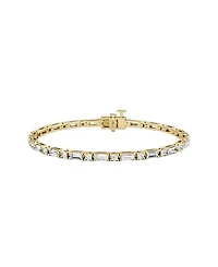 Mixed Shape Bracelet, Baguette & Brilliant Round Lab Grown Diamonds