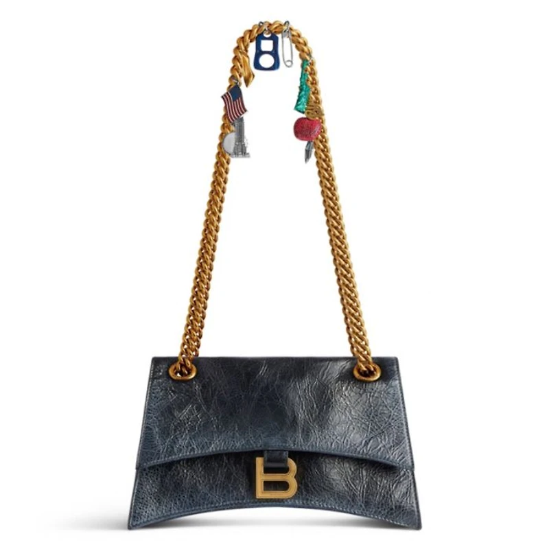Crush Chain Bag Dirty Effect with Ny Souvenirs Charms