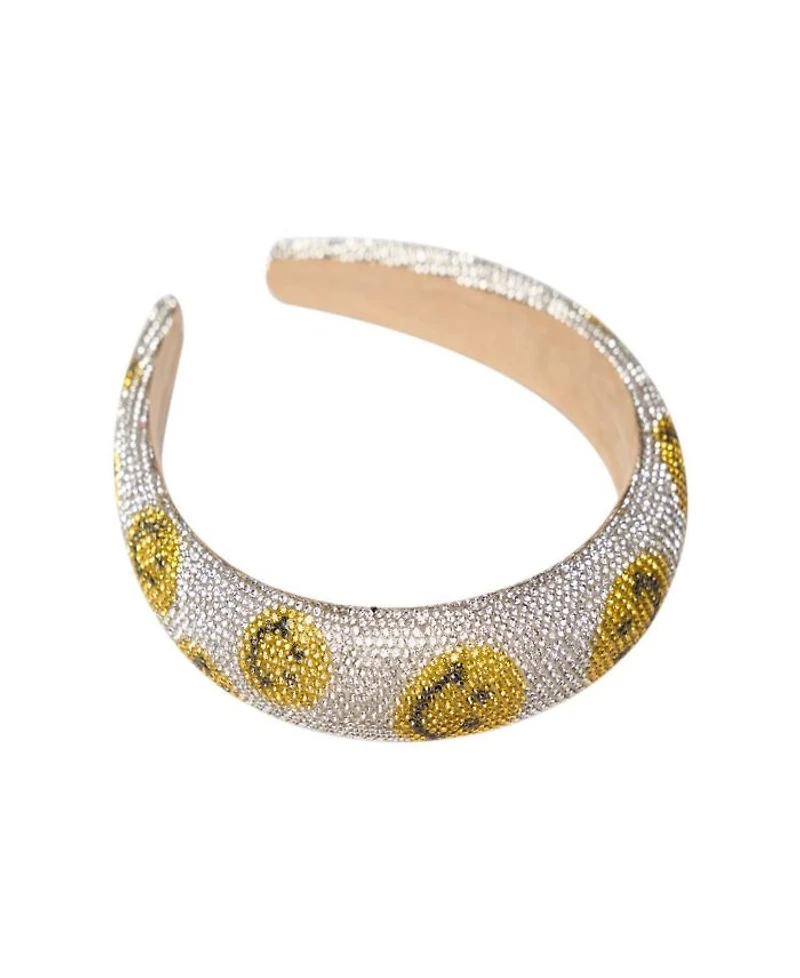 Girls' Rhinestone Happy Face Headband