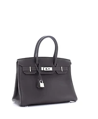Birkin 30 Handbag Brown Togo with Palladium Hardware