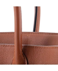Birkin 30 Handbag Brown Novillo with Palladium Hardware
