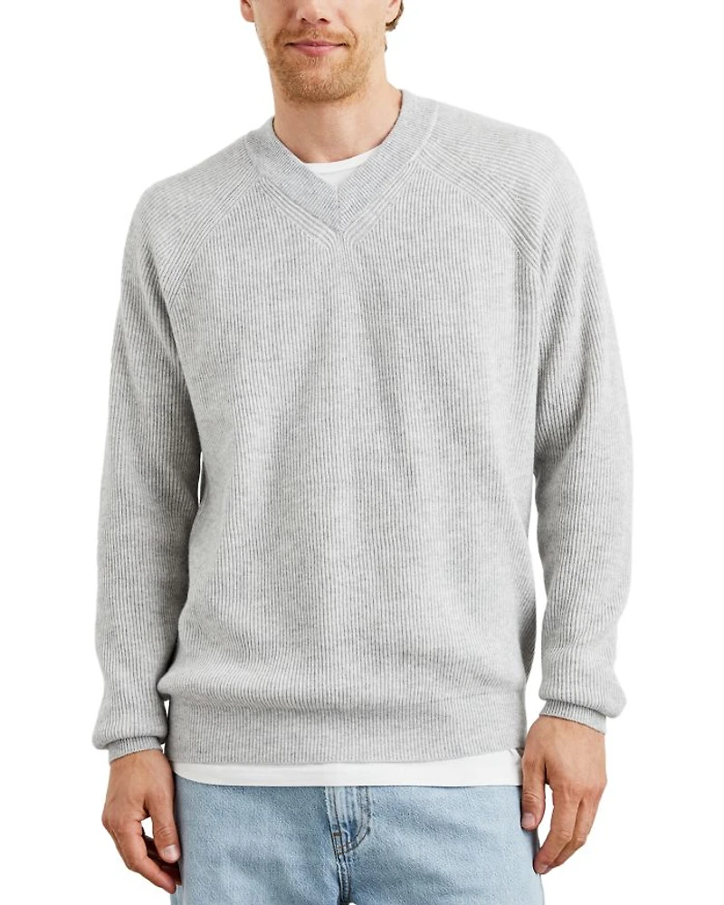 Ansel Textured V Neck Sweater