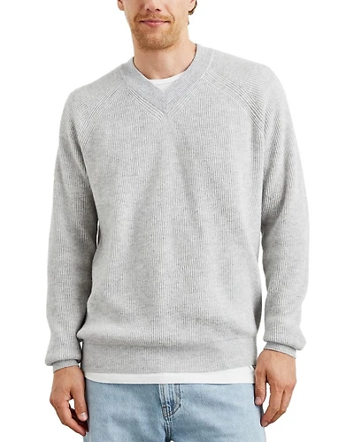 Ansel Textured V Neck Sweater