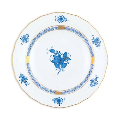 Chinese Bouquet Blue Dessert Plate