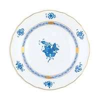 Chinese Bouquet Blue Dessert Plate