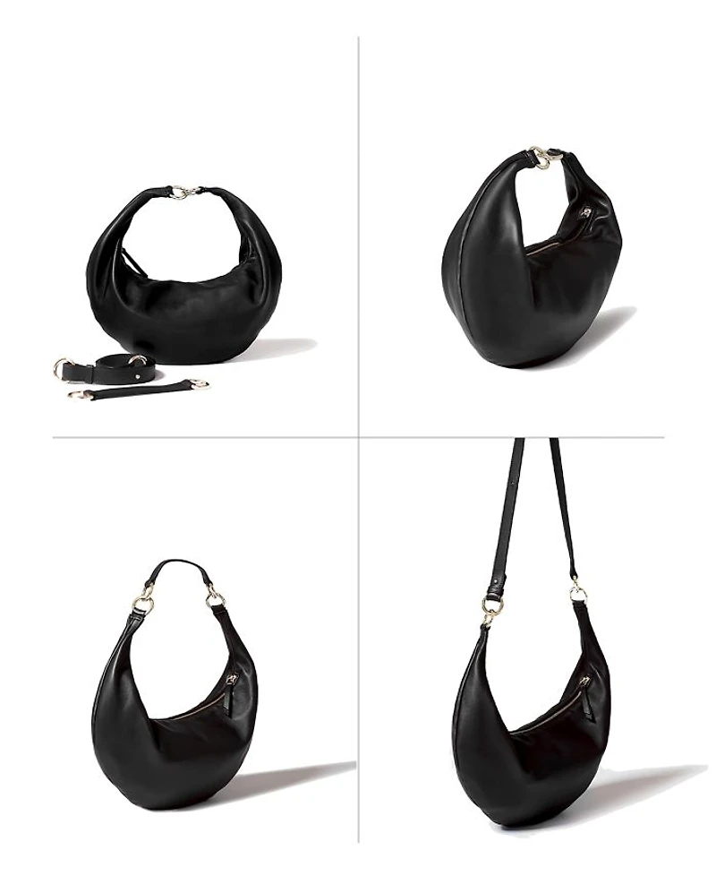 3-in-1 Convertible Hobo Crescent Ring Bag