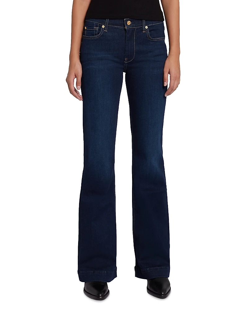 7 For All Mankind Dojo Tailorless High Rise Flare Jeans
