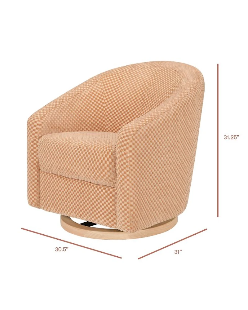 Madison Swivel Glider Velvet Checker