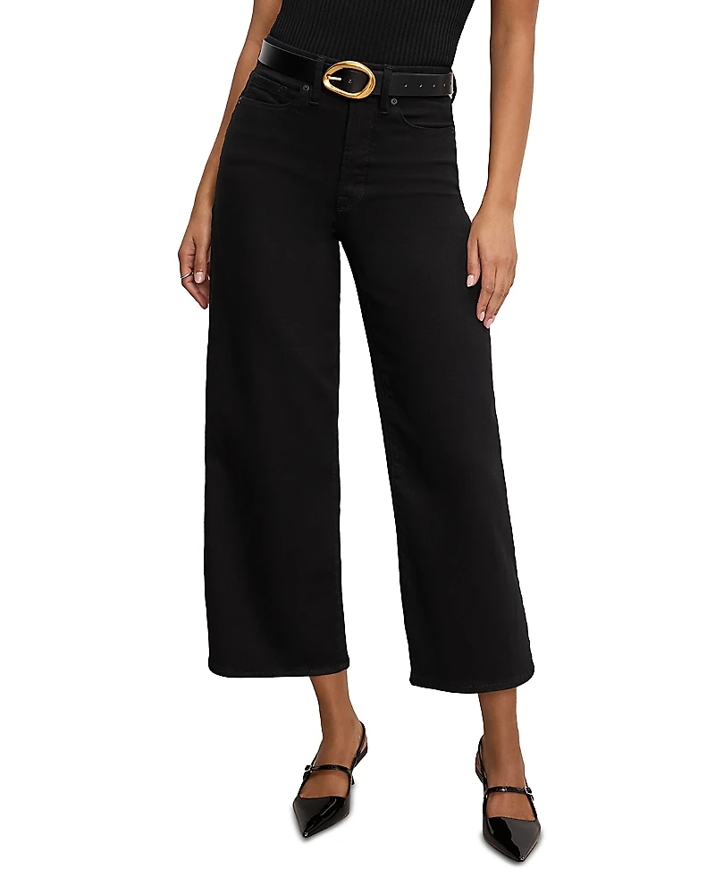 Good American Waist Palazzo Cropped Jeans