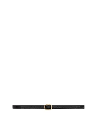 Frame Thin Belt in Crocodile-Embossed Leather
