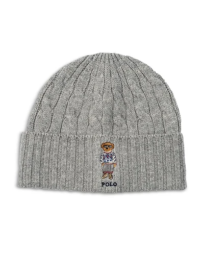 Holiday Bear Cable Knit Beanie