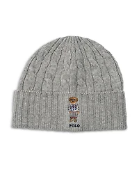 Holiday Bear Cable Knit Beanie