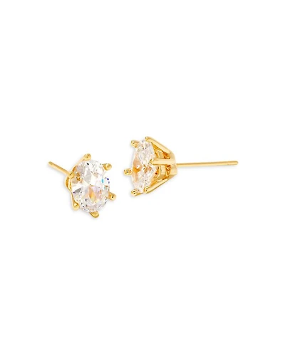 Cailin Crystal Stud Earrings in 14K Gold Plated
