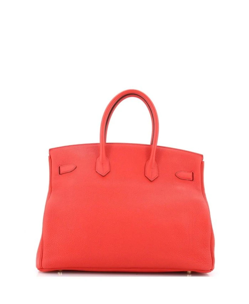 Birkin Handbag Red Togo with Gold Hardware