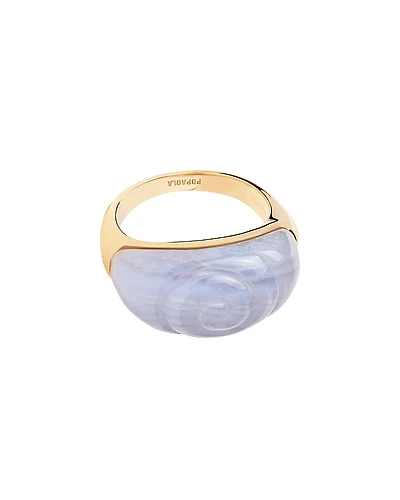 Pdpaola Women's Agate Shell Ring