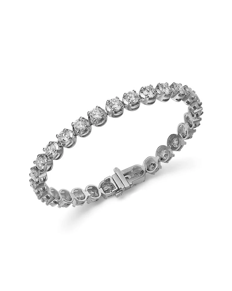 Certified Lab Grown Diamond Tennis Bracelet in 18K White Gold