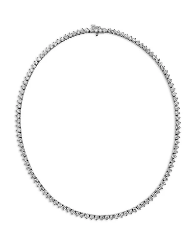 Certified Lab Grown Diamond Tennis Necklace 18K White Gold, 15.0 or 20.0 tcw
