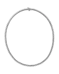Certified Lab Grown Diamond Tennis Necklace 18K White Gold, 15.0 or 20.0 tcw