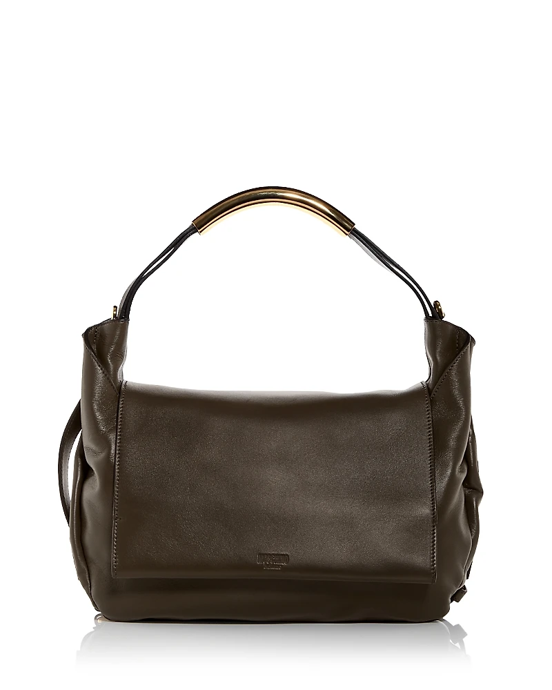 Moschino Handle Me Leather Top Handle Bag