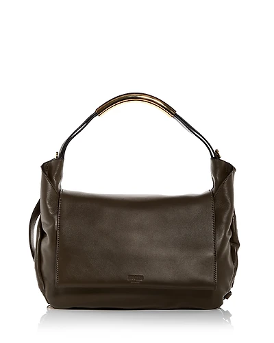 Moschino Handle Me Leather Top Handle Bag